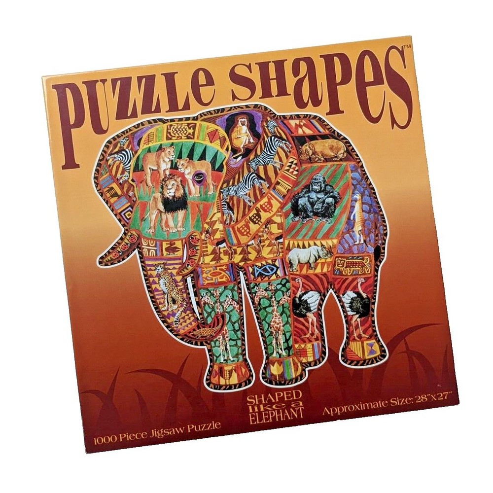 Vintage 1999 Ceaco Puzzle Shapes “Shaped Like An Elephant” Puzzle‎ 1000 Pieces